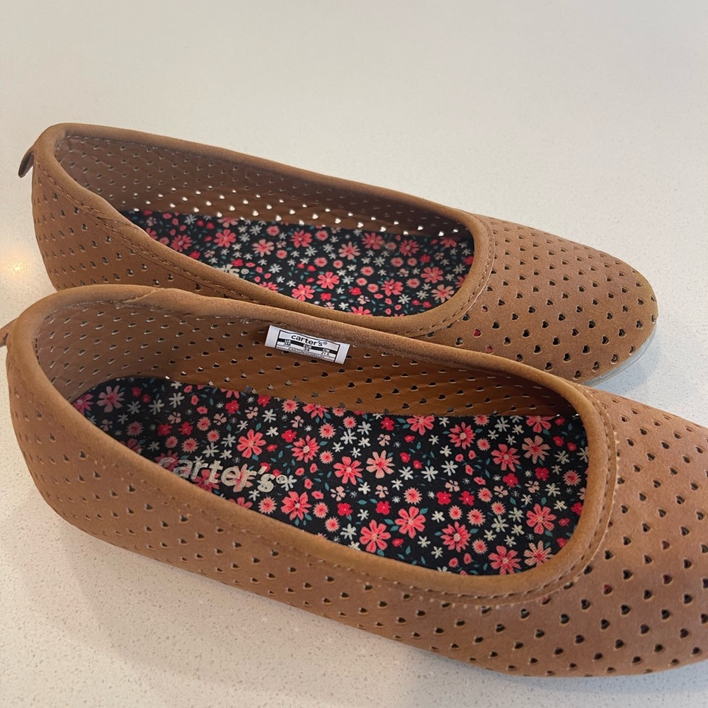 Carters brown ballerina shoes